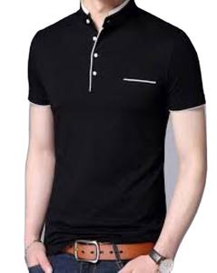 T-shirts polo à manches courtes en coton biologique pour hommes, col en coton lavable imprimé avec design personnalisé, tricot écologique 100% - Product Image 4