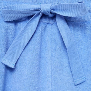 Womens Textured Casual Shorts <b>Elastic</b> <b>Waist</b> Bow Tie Drawstring Relaxed Fit Short Length Open Hem Custom Wholesale OEM Supplier - Product Image 5