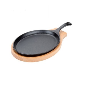 Fabulous Design Iron And Wood Sizzler <b>Plate</b> Deluxe Quality Customized Size <b>Sizzling</b> <b>Plate</b> At Competitive Pricing - Product Image 1