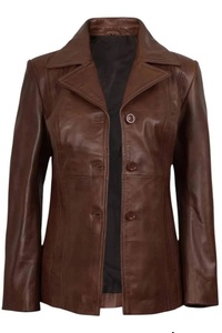 HIGH QUALITY PREMIUM LEATHER <b>JACKET</b> FOR <b>WOMEN</b> VERY CLASSY AND COOL - Product Image 3
