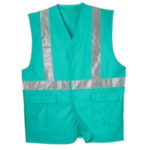 Chaleco de Seguridad de Alta Visibilidad Rojo Reflectante Unisex Ropa de Trabajo Material de Poliéster - Product Image 4