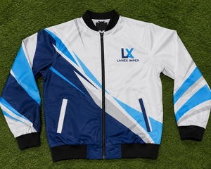 เสื้อแจ็คเก็ตบอมเบอร์ซับลิเมชั่นสำหรับผู้ชายแบบสั่งทำพิเศษสำหรับฤดูหนาว ซิปเต็มตัว ผ้าโพลีเอสเตอร์ สไตล์วาร์ซิตี้ ลำลอง กันลม ป้องกันแบคทีเรีย เหมาะสำหรับทีม น้ำหนักเบา - Product Image 6