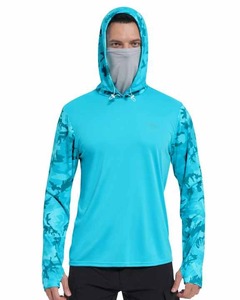Sudadera con Capucha de Pesca Unisex de Manga Larga, Protección Solar, Rendimiento en Exteriores, Poliéster, Impermeable, Transpirable, Secado Rápido, con UPF 50+ - Product Image 5