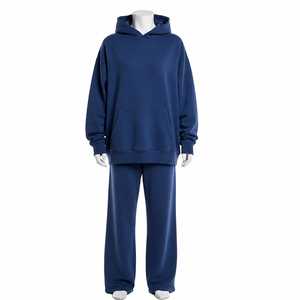 Conjunto Deportivo de Felpa de Algodón Unisex, Tejido Suave, Cálido y Transpirable, Ajuste Cómodo, Ropa Casual para el Día a Día, Sudadera con Capucha y Pantalones Deportivos - Product Image 1