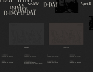 BTS Agust D (D-DAY) Versión K-Pop, CD de Plástico y Papel, Idioma Coreano, Para Todas las Edades - Product Image 6