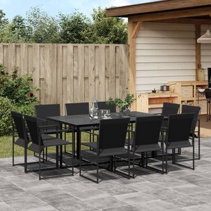 Conjunto de Comedor para Jardín en Negro - Product Image 1
