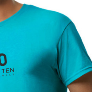 เสื้อยืดผู้ชาย ผ้าฝ้าย แขนสั้น คอกลม สวมใส่สบาย แฟชั่นสีน้ำเงิน - Product Image 6