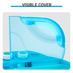 Lavatrice Mini a Doppia Vasca XPB40 1219S, Capacità 5.5 libbre (8.8 libbre, 6.6 libbre), 110V 370W, Semi-Automatica a Caricamento dall'Alto, in Plastica Blu - Product Image 6