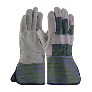 Guantes de seguridad industriales de cuero vacuno de puño largo con protección antivibración para pantallas táctiles, para trabajos domésticos y de montaje industrial. - Product Image 4