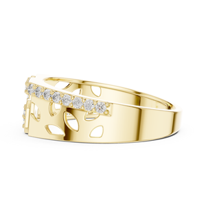 Ensemble de bagues pour homme REGAL FORTE avec diamants de laboratoire, or jaune 18 carats plaqué rhodium, style minimaliste, pour mariage, fiançailles, cadeaux, usage quotidien - Product Image 2