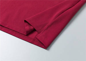 Custom Polyester/Cotton <b>Burgundy</b> Solid Canvas Breathable Men for Shirt Designer Casual Sports Tailored <b>Short</b> Sleeve Luxury Top - Product Image 5