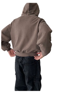 เสื้อครอปแขนยาวของผู้ชาย2026เสื้อครอปโอเวอร์ไซส์แบบผูกเชือกไหล่ตก3D สั่งรุ่น450GSM - Product Image 2