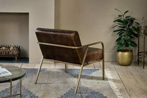 Nuevo sillón Mirai de cuero acanalado y silla de mostrador Grass con tapicería de cuero premium, diseño acanalado elegante para sala de estar - Product Image 6