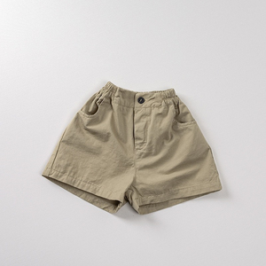 Mid Elastic Waist 100% Cotton <b>Woven</b> <b>Men</b> <b>Shorts</b> Breathable Casual Sports Front Logo Pockets Drawstring Closure OEM Wholesale - Product Image 3