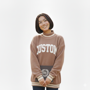 เสื้อสเวตเตอร์ไหมพรมคอเต่าทรงโอเวอร์ไซส์สำหรับผู้หญิง พิมพ์ลายตัวอักษรตามสั่ง สวมใส่สบายๆ ในฤดูใบไม้ร่วง - Product Image 2