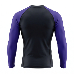 Maillot de compression personnalisé en Spandex Poly pour BJJ, manches longues, vêtements de combat MMA, jersey d'entraînement, tissu respirant, OEM - Product Image 2