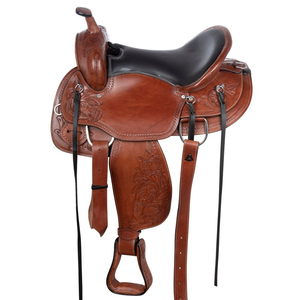 Silla de Montar para Caballo al por Mayor, Diseño Personalizado, Logotipo, Cuero, Silla de Montar Occidental, Color Personalizado, Se Acepta OEM, Hecho en Pakistán - Product Image 1