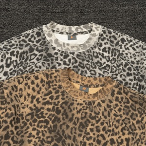 Ropa para Hombre, Camiseta Corta, Estilo Holgado, Ropa Urbana, Camiseta Sublimada con Estampado de Leopardo para Hombre, Alta Calidad - Product Image 2