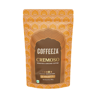กาแฟบด Coffeeza Cremoso 250 กรัม เมล็ดอาราบิก้าคั่วกลาง-เข้ม รสชาติกลมกล่อม มีคาเฟอีน สั่งซื้อจำนวนมากจากอินเดีย - Product Image 1