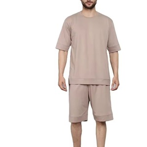 Ensemble de T-shirts de Fitness 100% Coton du Fabricant, Unisexe, Grammage Lourd, Haute Qualité, Impression Personnalisée, Short et T-shirt pour Homme - Product Image 1
