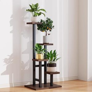 Moderno Soporte de Hierro de 4 Niveles, Duradero y Portátil, Tipo Estante, para Interiores/Exteriores, Exhibidor de Macetas de Esquina, Estante para Múltiples Macetas - Product Image 4