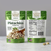 Sachet Doypack Personnalisé en Aluminium pour Pistaches, Noix Mélangées, Fruits Secs et Snacks – Emballage Alimentaire en Mylar Plastique