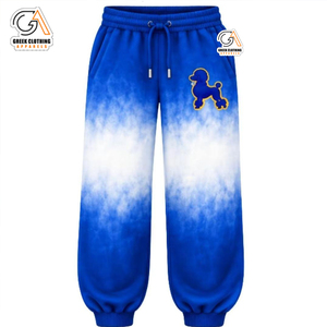 Conjunto de Sudadera con Capucha y Pantalones Deportivos Tie Dye Sigma Gamma Rho para Mujer, Ropa Griega Azul, Pantalones de Forro Polar Ecológicos para Invierno - Product Image 4