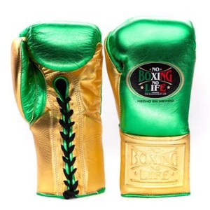 Gants de boxe en cuir de vachette, No Boxing No Life, à lacets, rembourrés, à doigts entiers, anti-humidité, RL-BG-229 - Product Image 1