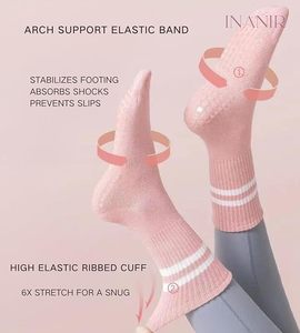 Pilates <b>Socks</b> With <b>Grips</b> for Women Cute Non Slip Crew Gripper Yoga <b>Sock</b>-Grippy Sticky for Hospital/Dance Barre/Workout - Product Image 3