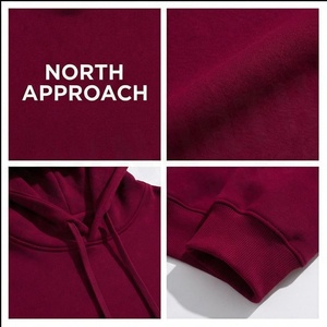 Sweat à capuche oversize North Approach pour homme, décontracté, en coton, avec poche avant et imprimé lettres, style automne - Product Image 4