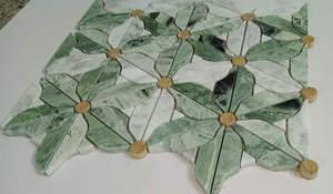 Mosaico de piedra de mármol de flor de Margarita Waterjet para Interior cocina baño inodoro suelo pared decoración azulejos - Product Image 4