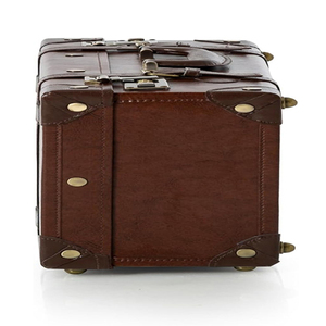 Pu Overnight Vintage Trunk <b>Box</b> <b>for</b> Storage with Combination <b>Locks</b>, Caramel Brown Trunk <b>Box</b> - Product Image 5