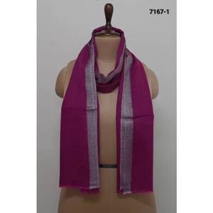 MERINO WOOL ZARI BORDER <b>SHAWL</b> OR <b>SCARF</b> - Product Image 1