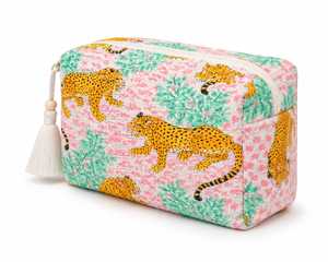 Precioso Estuche Cosmético Impermeable de Algodón con Borlas, Ecológico, Tamaño Mediano, Cierre de Cremallera, Bolsa de Viaje Portátil, Estilo Moderno - Product Image 3