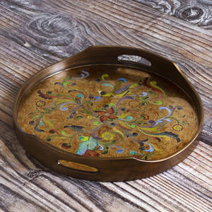 High Quality Mango Wood Breakfast Serving Tray With Raised Edges For Kitchen Dining Table And Hotel Use - Product Image 5