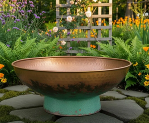 Baño para Pájaros Redondo de Metal, Cobre y Hierro, para Montar en Terraza, Spa para Pájaros, Cuenco para Baño de Aves - Product Image 6