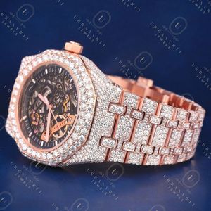 Reloj Mecánico de Lujo con Incrustaciones de Diamantes en Oro Rosa, Pantalla Analógica, Cierre Desplegable, Caja Ovalada de 41 mm para Mujer - Product Image 6