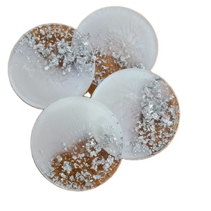 EFFECTS Sous-verres en résine de luxe faits à la main Tampons carrés de couleur personnalisables pour ensemble de Table de tapis de cuisine Meilleur prix - Product Image 1