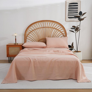 Breathable Cooling Flat Fitted Sheet <b>Sets</b> Ultra Soft Natural Flat Fitted Sheet <b>Sets</b> - Product Image 4