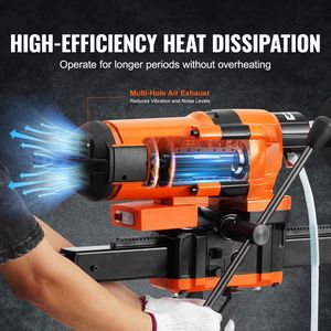 Trapano carotatore robusto da 3500W con punta diamantata da 0.8-11.8 pollici per calcestruzzo, con supporto per trapano e potenza di perforazione da 0.8-11.8 pollici - Product Image 6