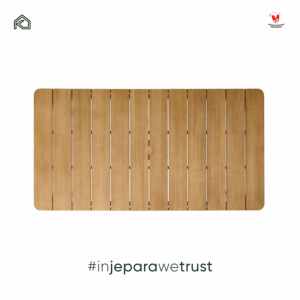 Mesa de Comedor Moderna de Madera de Teca Sólida para Exteriores, con Tablero de Listones, Rectangular, para Jardín, Patio, Villa, Resort, Hotel, Restaurante - Product Image 3