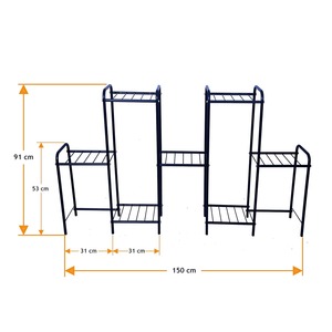 Creative Classic Metal Heavy <b>Weight</b> Multi-Tier Ladder Shelf Indoor Plant <b>Stand</b> Rack Flower Pot Display for Desktop - Product Image 2