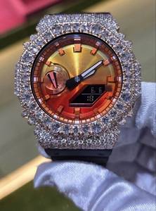 Cache-cadran de montre personnalisé de haute qualité, serti de moissanite VS D, pour GA-2100/GA-2110 - Product Image 1