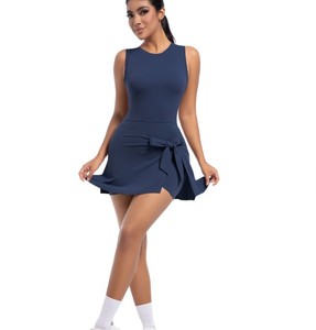 Combinaison de sport respirante et à séchage rapide pour femme, écologique, pour la gym, le fitness, le tennis, avec pantalon extensible doux et uni pour la course à pied - Product Image 3