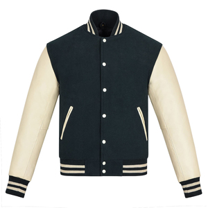 OEM Customized Letterman Wool Plus Size Unisex Varsity <b>Jacket</b> Geometric Pattern Stand Chenille Patches Custom Embroidery Logo - Product Image 1