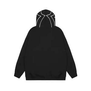 เสื้อฮู้ดซิปพิมพ์ลายใยแมงมุมแบบกำหนดเอง สไตล์โกธิค สตรีทแวร์ วินเทจ Y2K ทรงโอเวอร์ไซส์ สำหรับทุกเพศทุกวัย รับผลิตตามสั่ง ขายส่ง - Product Image 5