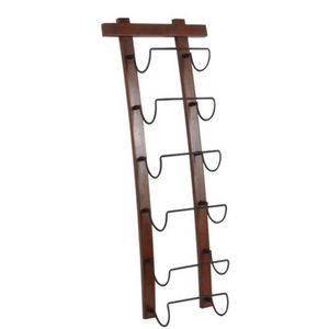 Estante para vino de alambre de acero negro para 6 botellas, soporte de vino en forma de anillo de metal para mesa, organizador de almacenamiento para el hogar, cocina y bar. - Product Image 6