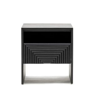 Mesa de Noche Moderna Hecha a Mano de Madera Maciza con Cajón de Almacenamiento Plegable para Dormitorio, Muebles para el Hogar, Uso Hospitalario - Product Image 2