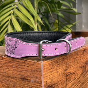 Pet Supplies Heavy Duty Luxury Tooled Leather Pet Collars Genuine Leather Adjustable Dog Collars for Small Large & Medium Dogs - Product Image 2