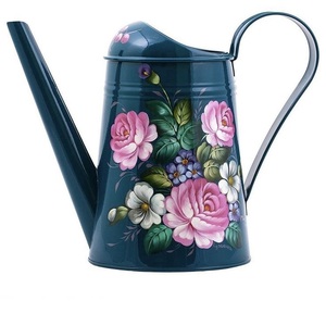 High Arrival Hand Painted Metal Iron Enamel Watering Can Indoor and Outdoor Plants Garden Plants Pot Watering <b>Spray</b> - Product Image 5
